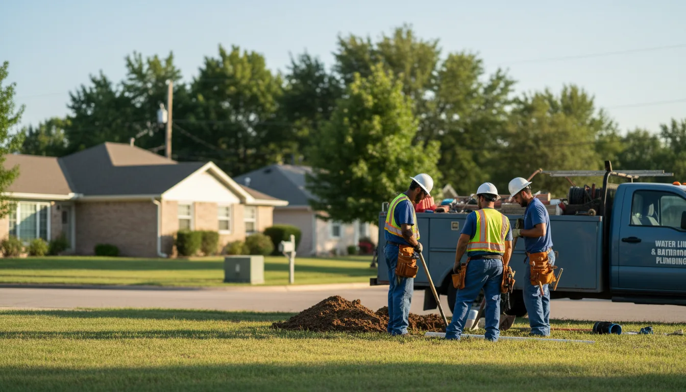 Residential water line and bathroom plumbing service in Atascosa, TX